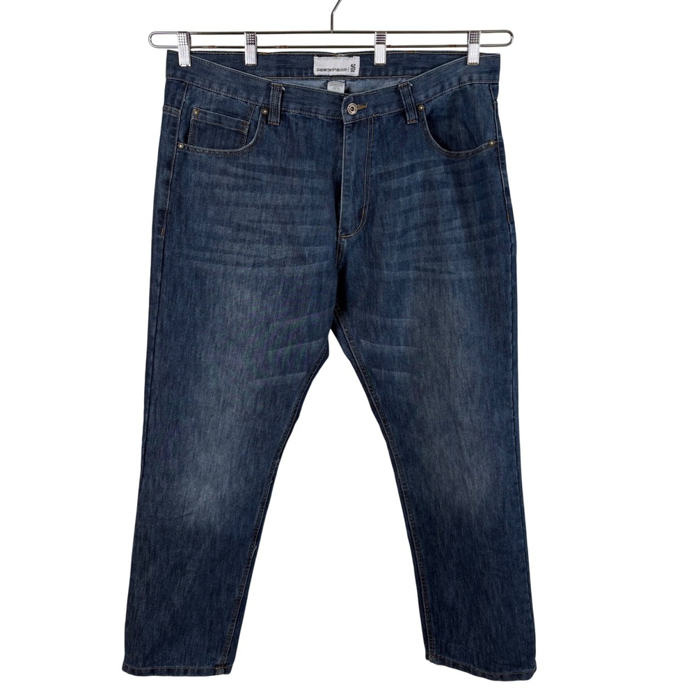 Paper Denim & Cloth Men's Jeans 42x32 Dark Wash Denim Straight Leg Streetwear‎
